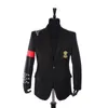 Zeldzame Klassieke MJ Michael Jacks SLECHTE Jas Informele Gesp Badge Pak Zwart Punk Casual Blazer s1MJ #