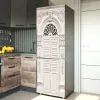 Adesivos pérola datura geladeira adesivo tijolo vermelho porta de madeira armário de vinho autoadesivo à prova ddouble água dupla porta freezer decoração do armário