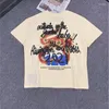 メンズTシャツアプリコットRRR123 Tシャツ高品質の丸い首フォームプリント文字パターンメンズレディース特大の半袖