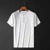 2024 nova blusa casual masculina cott camisa de linho solto topos manga curta camiseta primavera verão casual bonito camisas masculinas 5xl 869j #