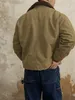 abrigo de la de terciopelo aislado para hombre, ropa de trabajo gruesa, chaqueta tradicial N5Gq#