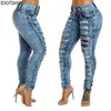 Jeans da donna 2024 pantaloni in denim strappati blu casual da donna sexy matita a vita alta Lady Long Skinny Slim Vintage Streetwear