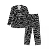 Hemkläder Abstract Line Sleepwear Spring Okänd Pleasures Casual Oversize Pyjamas Set Mens Long Sleeves Trendy Sleep Pattern Suit