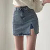 Rimocy coreano high wiast jeanst mini -saia feminina verão sexy saco tight hip woman slim fit y2k curto fêmea 240328