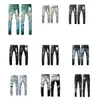 Jeans uomo Designer Jean Jeans viola Marca Pantaloni attillati lavati casual strappati pieghettati denim sottile Jeans leggeri Tendenza selvaggia di alta qualità Ricamo Stampato hip-hop