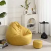 1 ensemble de technologie de repose-pieds de canapé imperméable (à l'exclusion du remplissage), housse amovible lavable en porcelaine, housse de pouf, adaptée au salon, au bureau et à la maison