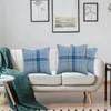 Kussen Plaid Linnen Sierhoezen Geweven Casual Rand Kussensloop Home Decor Decoraties Voor Bank Sofa