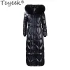 Tcyeek Echte Vos Bontkraag 2023 Winter Warme Vrouw 300G Witte Eend Down Jas Met Capuchon X-lg Puffer Jas vrouwen Kleding Elegante N6sh #