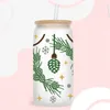 Window Stickers 3D UV DTF Transfer Sticker Christmas Theme For The 16oz Libbey Glasses Wraps Cup Can DIY Waterproof Easy D4089