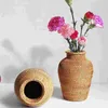 Vases Ceramic Pots Indoor Rattan Vase Dry Flower Container Home Decor Basket Novel Adorn Craft Office