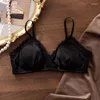 BRAS BIRDTREE FINING REAL SILK PASE BRA KVINNER TUNT TRIG FREEN FRANSKOMSTIL SOV SEX Sexig underkläder 2024 Summer P41950QC