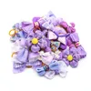 Vêtements de chien 20pcs Mode Pet Bows Purple Sweet Hair Bowknot pour petits chiens Chat Décorer Bandes de caoutchouc Produits pour animaux de compagnie