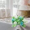 Fleurs décoratives décorer le banquet de balon de rose décoration d'anniversaire pour fille roses bouquet en plastique fleur artificielle