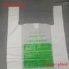 Emballage cadeau vente personnalisée écologique % biodégradable sac en plastique d'amidon de maïs sacs de transport