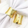 Hotellmetall servettringar Western Food Gold Serveins Ring Wedding Banket Party Dinner Table Decoration Handel Holder Buckle TH1360