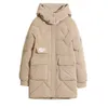 Neue High-End-Frauen LG Down Cott Mantel Winter dicke warme gepolsterte Jacke W FI weibliche abnehmbare Kapuze Parker Mantel P8tz #