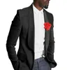 Blazer Para Hombre, Esmoquin de Novio Para Boda, Chaqueta Dorada, Traje Formal de Solapa Delgada Para Hombre R2QT#