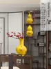 مزهريات صفراء فنغ شوي فورتشن جينباو إناء كبير ترتيب زهرة مجفف غرفة المعيشة تليفزيون دخول الخزانة