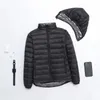 Män Winter Puffer Jacket 2021 Nya ankomster Hat Löstagbar Ultra Light Down Jacket Män Lätt Parka Parka Windproof varma rockar P8UR#