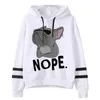 Damen Hoodies Sweatshirts Jugendliche Frau Kleidung Damen Druck Cool Dog NOPE Langarm Harajuku Mode Hoodie Lose Pullover 24328