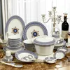 Geschirrsets Bone China TableWare Set Jingdezhen Keramik Licht Luxus europäisches Gericht Geschenk