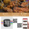 Göstergeler Kablosuz Bluetooth Barbekü Termometresi Uzak Dijital Izgara Fırını Mutfak Yemek Yemekleri için Yemek Dedleri Akıllı Termometre 2/4/6 Problar