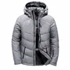 Luxe hiver blanc canard doudoune manteaux coupe-vent Parka Casual plume d'oie mâle capuche épaisse chaude vestes imperméables X7GT #