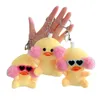 Canard poupée petit jouet en peluche porte-clés pendentif petit canard jaune poupée pom-pom girls canards en peluche peluche cadeau