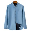 Zimowa gruba shirt veet dr Casual LG Sleeve ciepłe polarowe koszule Fi miękki plus rozmiar 5xl B04T#