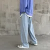 2024 primavera nuovo stile Baggy Jeans dritti per gli uomini elastico in vita pantaloni larghi a gamba larga stile coreano pantaloni in denim Fiable e4zV #