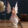 Esculturas lindo anjo, decoração de casa, estatueta em miniatura, fada da flor, estátua, escultura, moderno, sala de estar, decoração decorativa, arte de mesa