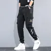 Klassisk design Multi Pocket Cargo Pants, Men's Casual Loose Fit Drawstring Cargo Pants/Joggers för våren Summer Outdoor P87C#