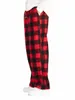 autumn and Winter Black Red Plaid Pants Christmas Party Pants Casual Sports Versatile Loose Straight Leg Pants Men's American Re H4tf#