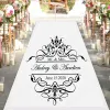 Klistermärken Personlig brudbrudnamn och datum Bröllopsdans golvdekaler Vinyl Wedding Party Decoration Center of Floor Sticker 4496