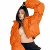 meren Verado Young Style Fi Streetwear Winter Stand Collar Short Coat Zipper Single-Breasted Warmth Women Cott Jacket j9V1#