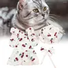 Vestuário para cães Pet Dress Floral Design Bow Ties Set com Harness Tie para cães pequenos gatos aniversários femininos