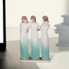 Figurines décoratives Figurine de sœur Artisanat d'art Collection de résine Figurine peinte à la main Ornement de bureau pour armoire bureau étagère d'anniversaire