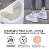 Chaussures décontractées Fujin 7cm Baskets compensées en cuir véritable Plate-forme Femmes Mode Blanc Été Air Mesh