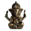 Sculpturen Bronskleur Lord Ganesha Standbeeld Boeddha Ornamenten Olifant Hindoe God Sculptuur Beeldjes Thuiskantoor Decoratie Boeddhabeelden