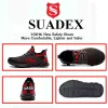 Accessories SUADEX Safety Shoes Men Women Steel Toe Boots Indestructible Work Shoes Lightweight Breathable Composite Toe Men EUR Size 3748
