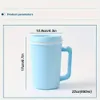 22oz de caneca de viagem isolada de paredes duplas de 22 onças-bebidas frias-DIY personalizáveis com palha de tampa, ideal para o movimento em movimento