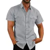 2023new blusa casual masculina cott camisa de linho solto topos manga curta camiseta verão casual bonito camisas masculinas camiseta x323 #