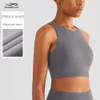 Lu Align Regatas de inverno Sereia Curva Outono Copo Completo Absorção de Choque Sutiã de Ginástica Bainha Longa Sutiã Esportivo Clássico Pescoço Redondo Sutiã de Fitness Yoga Top Feminino Limão Esportes 2024