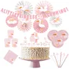 Party Decoration Princess Decorations Leverantör Garland Pappersplattor TABELL COVER SERFKIN BANNER Baby Shower Girl Birthday Kids