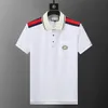 High End Designer Polo Shirt Męska koszula Polo z 100% bawełnianą kołnierzem, biznesem europejskim i amerykańskim letnim haftem męskie odzież męska