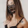 Unisex Seksi Fetiş Rolü Deri Harn Yüz Maske Başlık Halen Karnaval Masquerade Party Fun Prop q4kv#