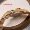 AP Sports Wristwatch 77244or.gg.1272or.01 Millennium Series 18K Rose Gold Frost Gold Opal Stone Manual Mechanical Womens Watch