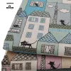 Fabric Printed Cotton Linen Fabric For Patchwork Quilting Sewing DIY Sofa Table Cloth Furniture Cover Tissue Curtain Bag Cushion Fabric