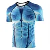 Halen Muscle Body 3DプリントメンズTシャツFi筋肉印刷マンLGスリーブトップボディTシャツTEER3LF＃