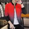 2023 New Spring and Autumn Fi Trend Slim Fit Ctrast Color Panel Zipper Mock Collar Middle Youth Casual Style Men's Jacket k26P#